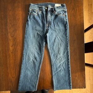 GAP Women's 90s Straight Leg High Rise Blue Jeans